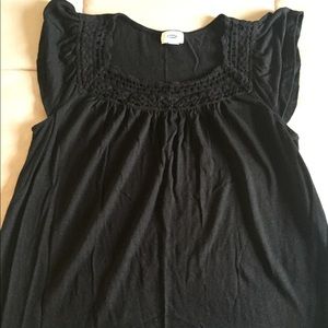 Black shirt/ pale blush shirt